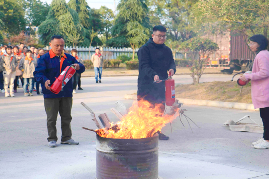 Företaget genomför brandövningar