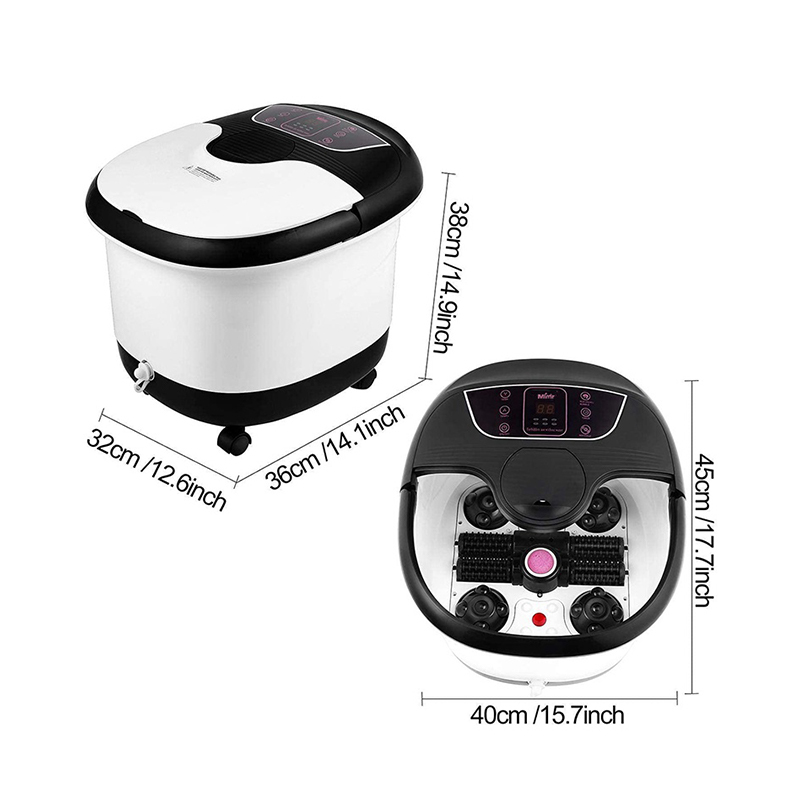 MM-18C Automatisk fotmassageapparat med 8 st massagerullar och pimpsten