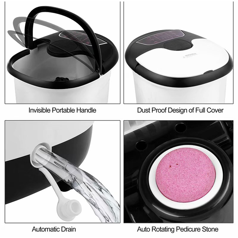 MM-18C Automatisk fotmassageapparat med 8 st massagerullar och pimpsten